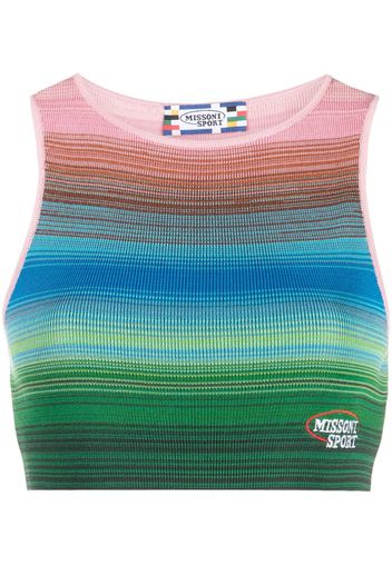 Missoni striped cropped tank top - Rosa