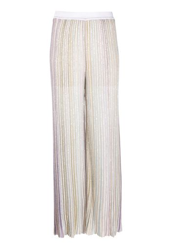 Missoni sequin-embellished wide-leg trousers - Bianco