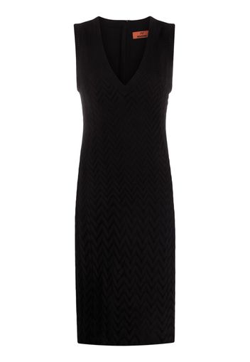 Missoni zigzag-knit midi dress - Nero