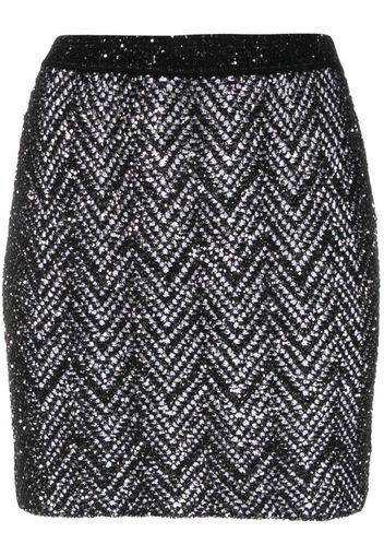 Missoni zigzag woven-design sequin-embellished skirt - Nero