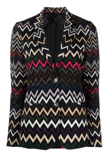 Missoni chevron single-breasted blazer - Nero