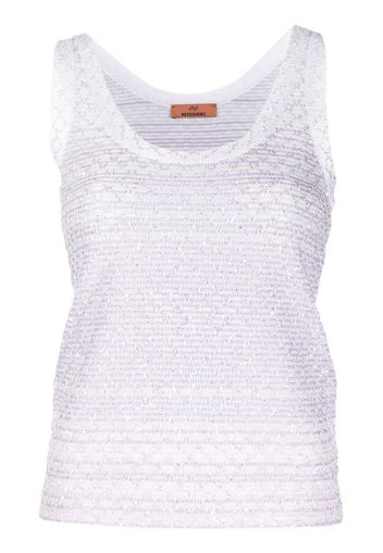 Missoni Top smanicato con paillettes - Viola