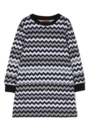 Missoni Kids Abito con motivo a zigzag - Nero