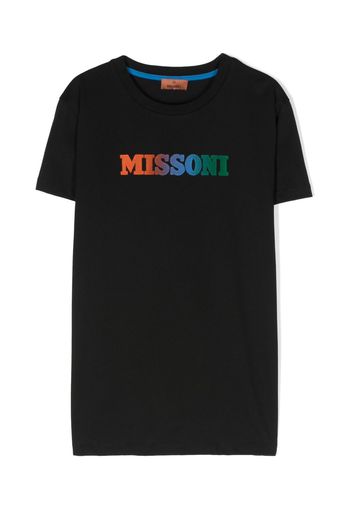 Missoni Kids logo-print cotton T-shirt - Nero