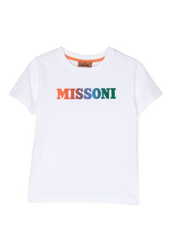 Missoni Kids logo-print cotton T-shirt - Bianco