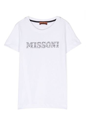 Missoni Kids logo-embellished cotton T-shirt - Bianco