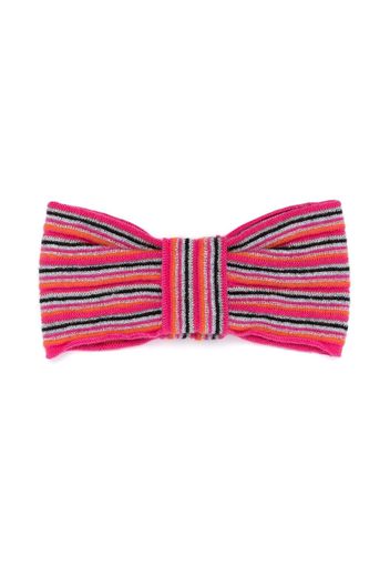 Missoni Kids striped knitted hair bow - Rosa