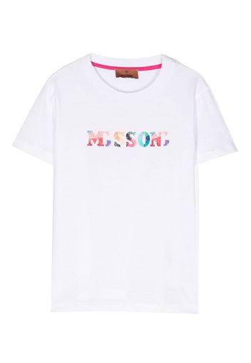 Missoni Kids logo-print cotton T-shirt - Bianco