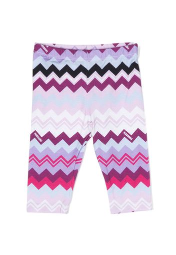 Missoni Kids zigzag-print elasticated-waistband leggings - Viola