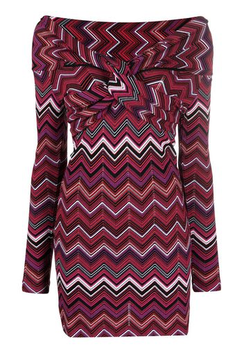 Missoni zigzag-design twist-detail minidress - Nero