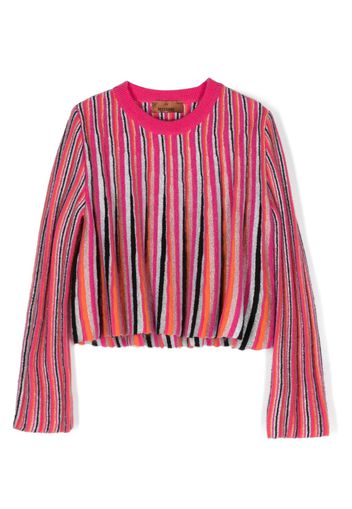 Missoni Kids striped intarsia-knit jumper - Rosa