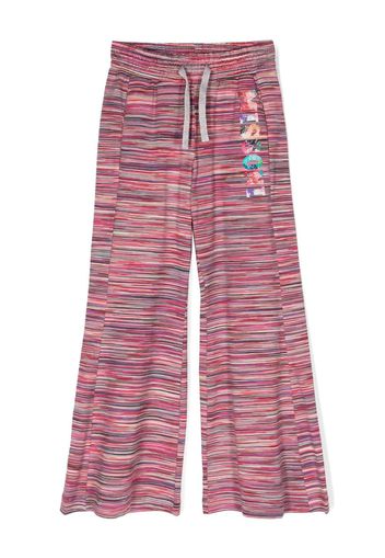 Missoni Kids crystal-embellished cotton track trousers - Rosa