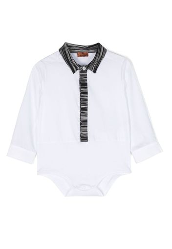 Missoni Kids stripe-print trim bodysuit - Bianco