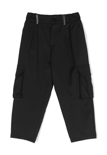 Missoni Kids straight-leg virgin-wool trousers - Nero