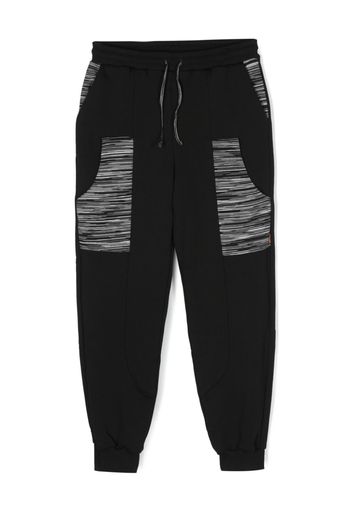 Missoni Kids striped cotton track pants - Nero