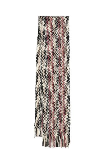 Missoni zigzag-print wool scarf - Toni neutri