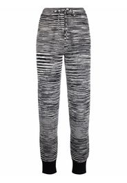 Missoni stripe-knit slim joggers - Nero