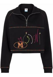 Missoni logo-embroidered funnel neck sweatshirt - Nero
