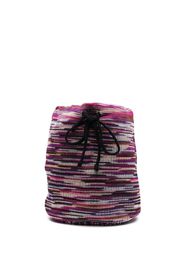 Missoni knitted drawstring bucket bag - Rosa