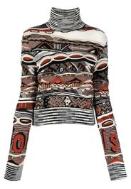 MISSONI roll-neck knitted jumper - Marrone