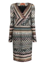 Missoni zigzag-pattern long sleeved dress - Nero