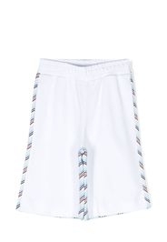 Missoni panelled zigzag-print shorts - Bianco