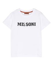 Missoni Kids logo-print short-sleeved T-shirt - Bianco