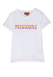 Missoni Kids logo-print short-sleeve T-shirt - Bianco