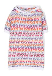 Missoni Kids logo-print hooded dress - Bianco