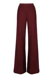 Missoni flared knitted trousers - Rosso