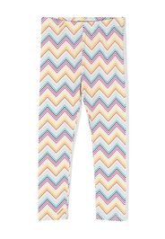 Missoni Kids rainbow zigzag leggings - Giallo