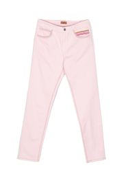 Missoni Kids wave-print slim-cut trousers - Rosa