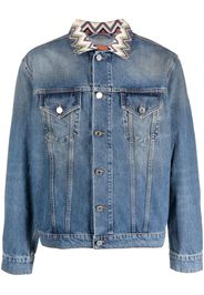 Missoni zig-zag collar denim jacket - Blu