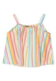 Missoni Kids zigzag-print sleeveless top - Bianco