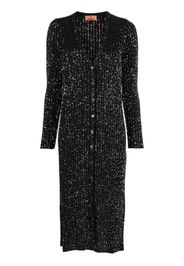 Missoni metallic-threading long-line cardigan - Nero