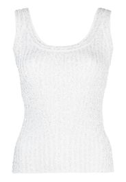 Missoni sequin-embellished ribbed top - Bianco