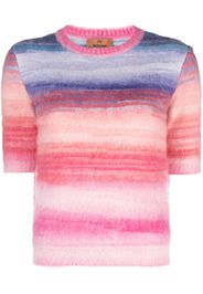 Missoni brushed-effect wool-blend top - Blu