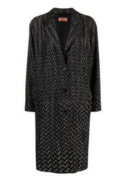 Missoni zig-zag single-breasted coat - Nero