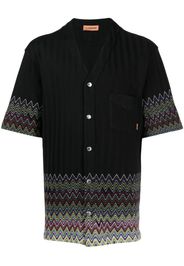 Missoni chevron-print striped cotton shirt - Nero