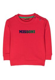 Missoni Kids logo-print cotton sweatshirt - Rosso