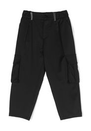 Missoni Kids straight-leg virgin-wool trousers - Nero