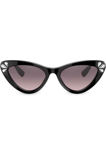 rhinestone-embellished cat-eye sunglasses