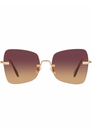 Miu Miu Eyewear butterfly frame sunglasses - Oro