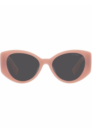 Miu Miu Eyewear logo-arm cat-eye sunglasses - Rosa