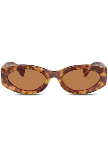 Miu Miu Eyewear Occhiali da sole cat-eye con effetto tartarugato - Marrone