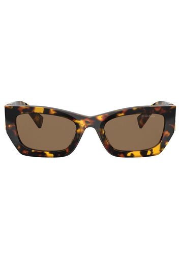 Miu Miu Eyewear Occhiali da sole rettangolari - Marrone