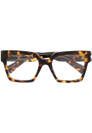 Miu Miu Eyewear tortoiseshell-effect square glasses - Marrone