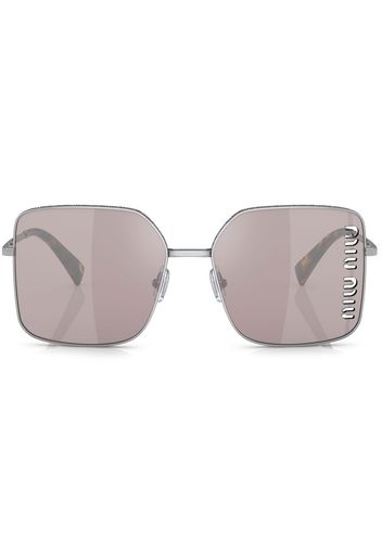 Miu Miu Eyewear square laser-cut lens sunglasses - Argento