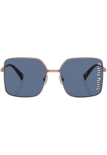 Miu Miu Eyewear perforated-logo detail sunglasses - Rosa