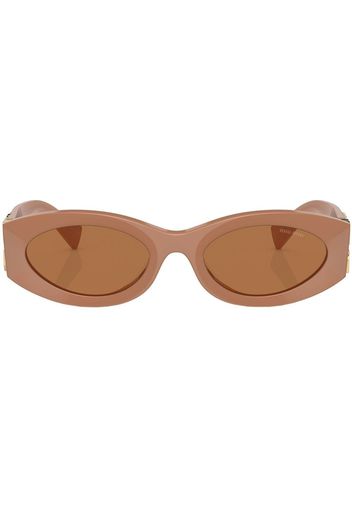 Miu Miu Eyewear Glimpse oval-frame sunglasses - Toni neutri